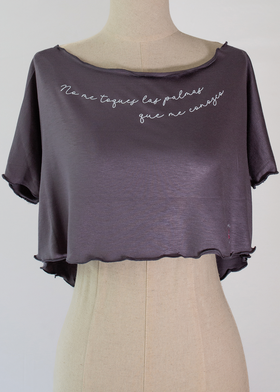 Camiseta corta de baile con mensaje