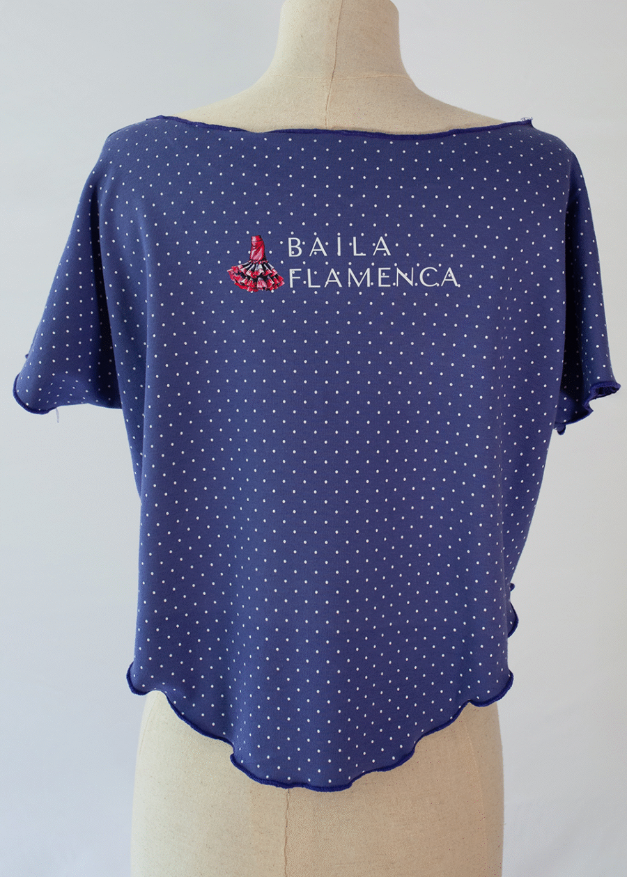 Camiseta corta de baile con mensaje