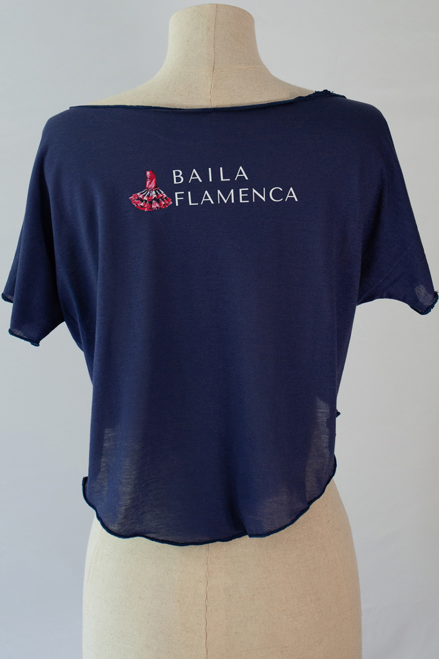 Camiseta corta de baile con mensaje