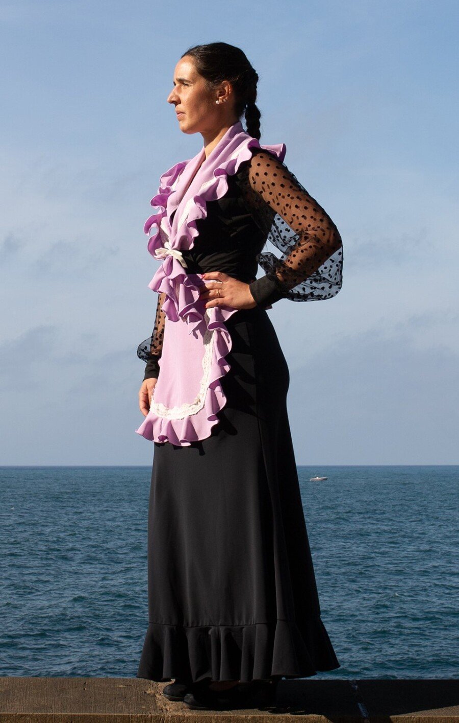 Conjunto de pico y delantal flamenco