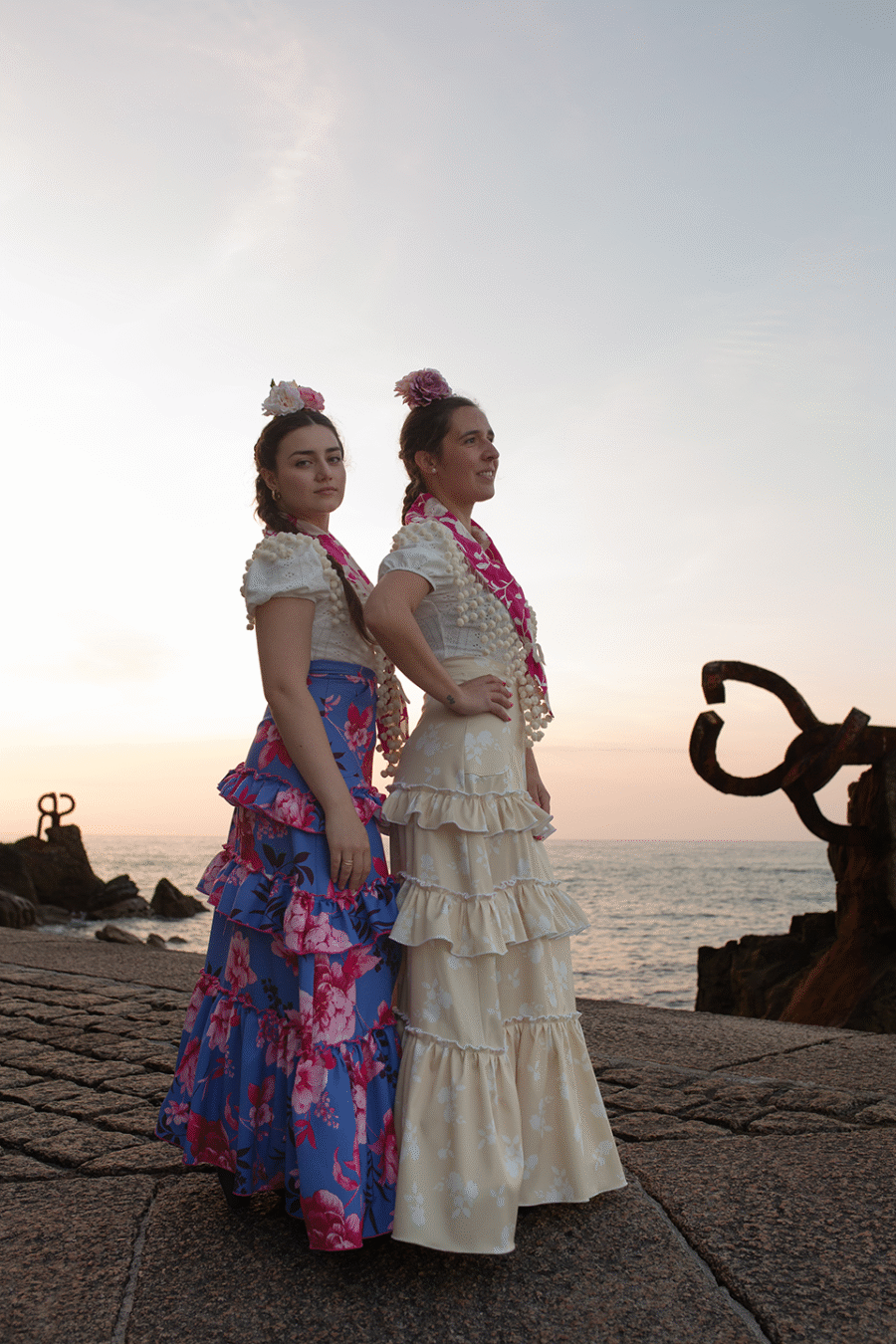 Falda flamenca con Volantes, bolsillos y mucho vuelo.