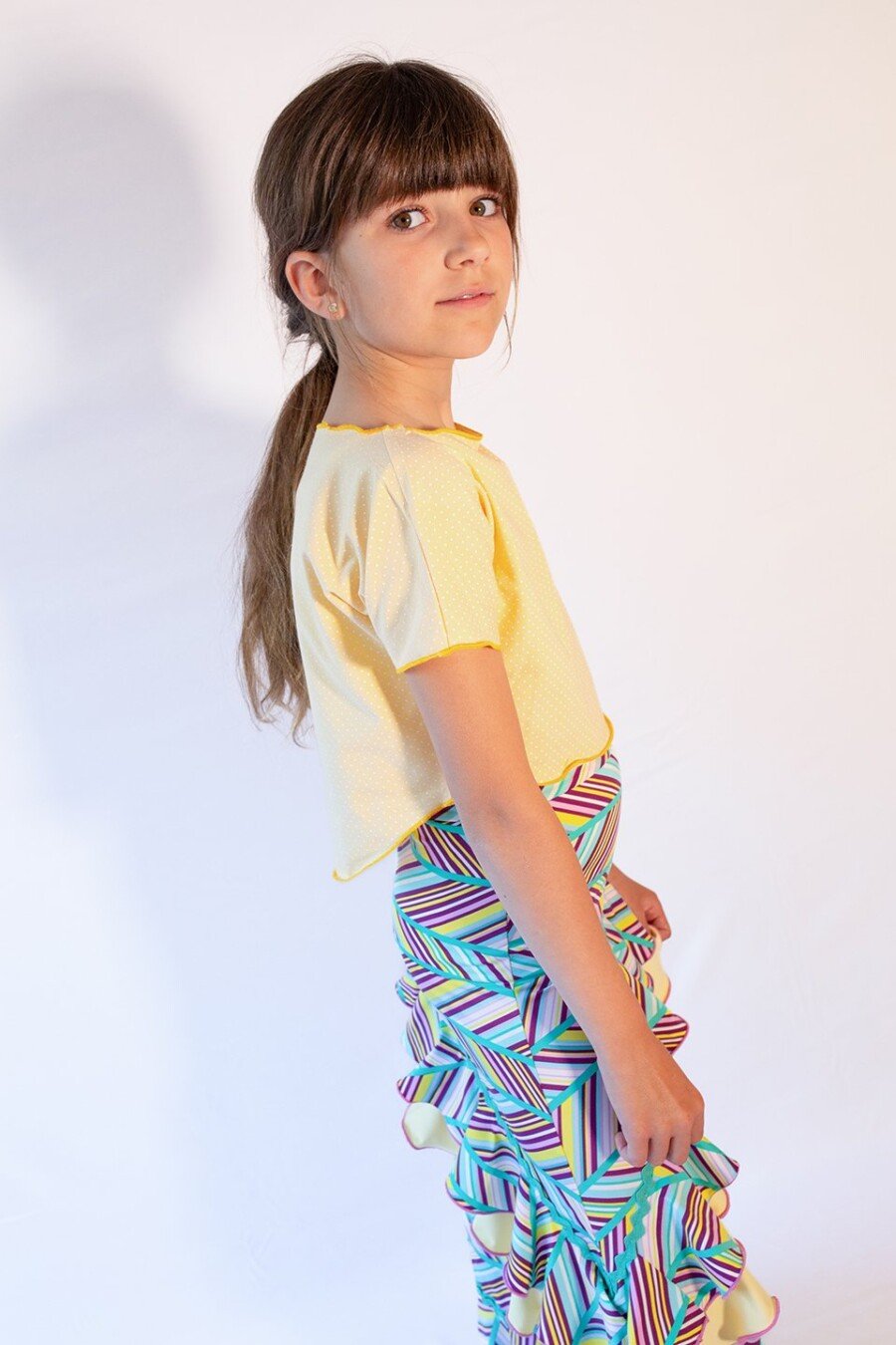 Camiseta corta para baile