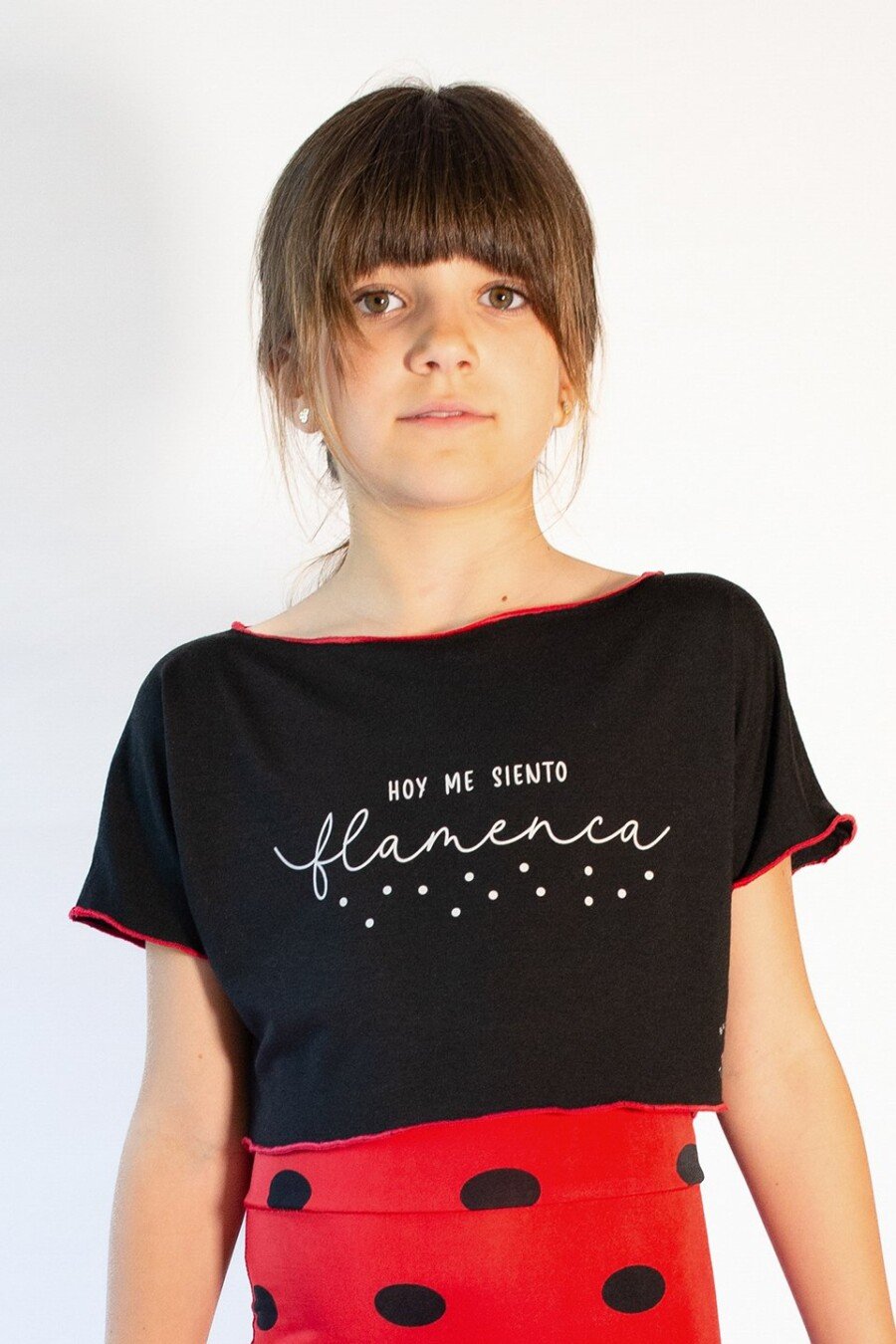 Camiseta corta de baile con mensaje