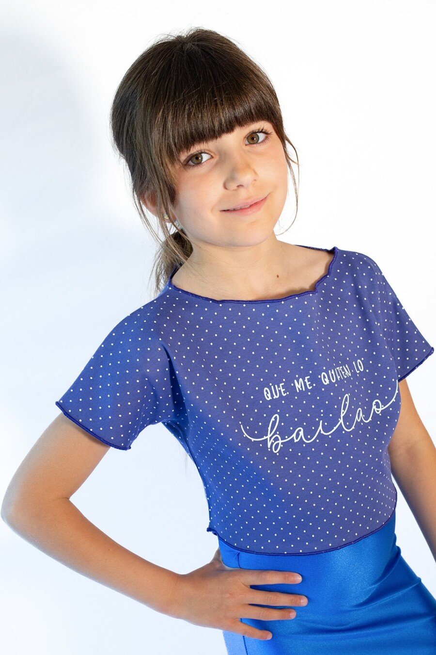 Camiseta corta de baile con mensaje