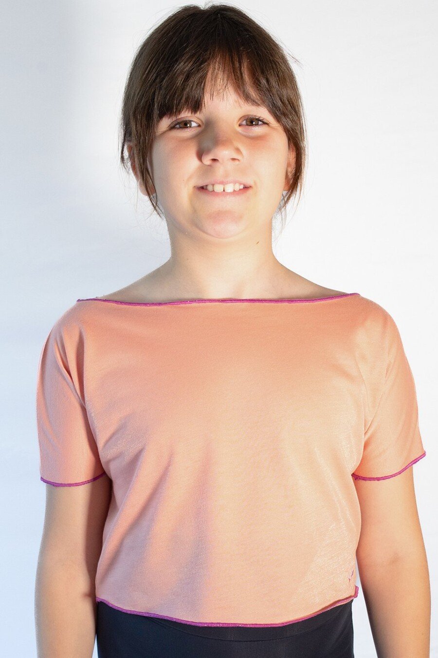 Camiseta corta para baile