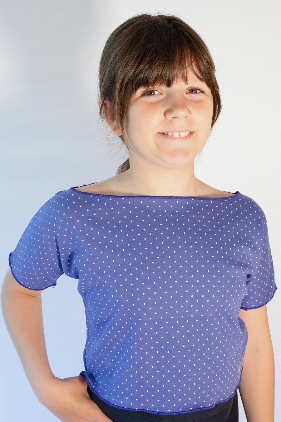Camiseta corta para baile