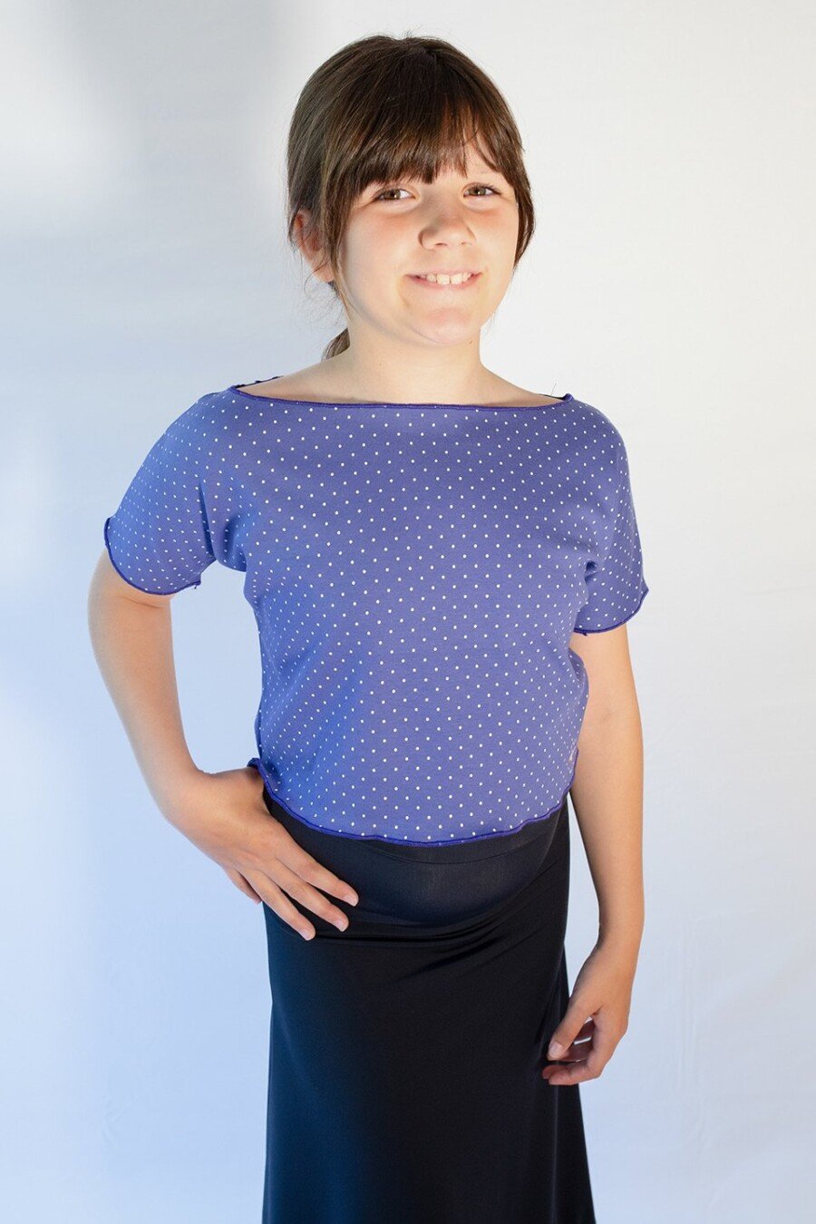 Camiseta corta para baile